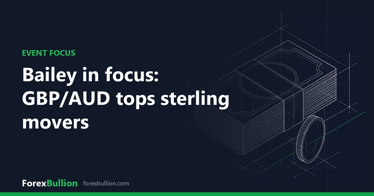 Bailey in focus: GBP/AUD tops sterling movers