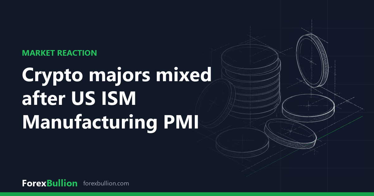 Crypto majors mixed after US ISM Manufacturing PMI
