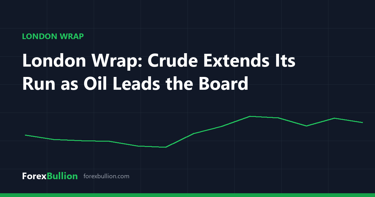 London Wrap: Crude Extends Its Run as Oil Leads the Board
