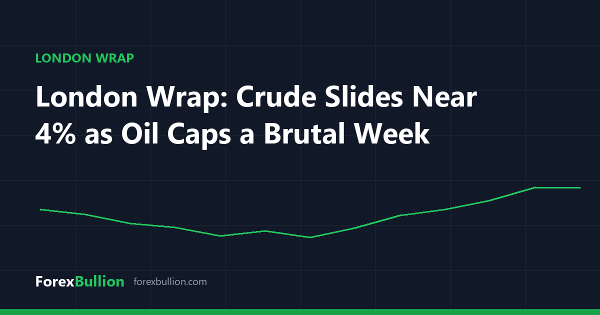 London Wrap: Crude Slides Near 4% as Oil Caps a Brutal Week