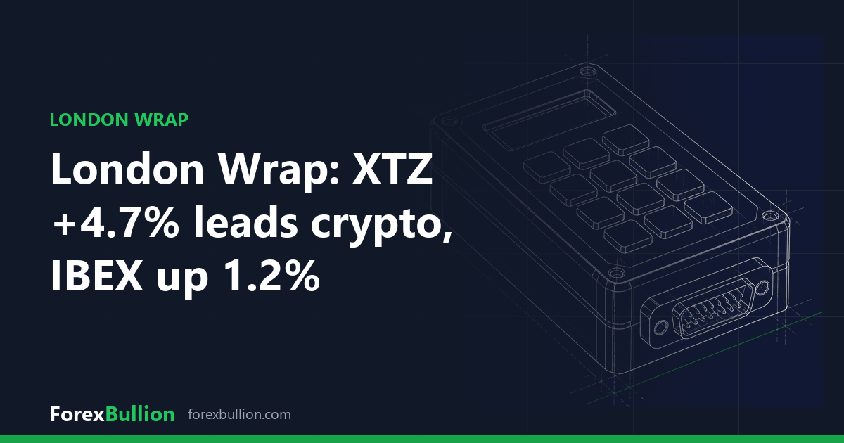 London Wrap: XTZ +4.7% leads crypto, IBEX up 1.2%