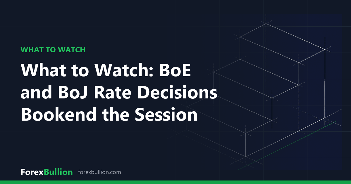 What to Watch: BoE and BoJ Rate Decisions Bookend the Session