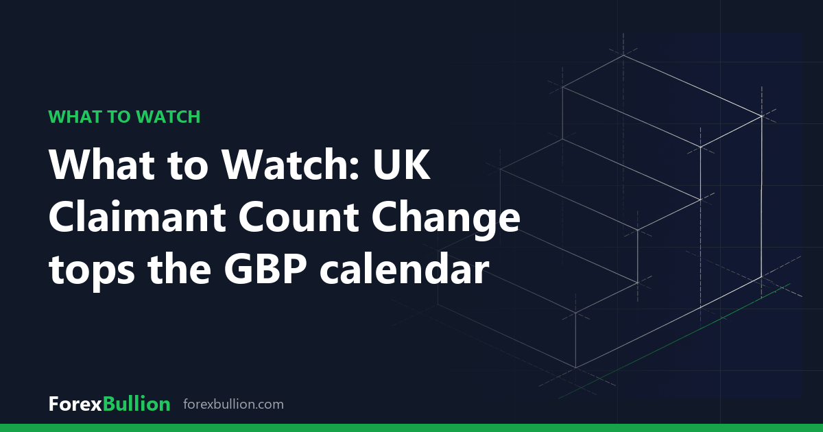What to Watch: UK Claimant Count Change tops the GBP calendar